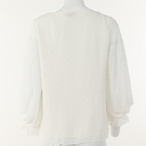 Vince Camuto Clip-Dot Smocked-Cuff Top - Picture 4 of 5